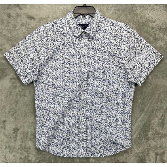 Robert Graham Other - Robert Graham Modern Americana Shirt XL Floral Short Sleeve Cuffed Button Up